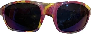 VTG CHILDRENS TIE DYE SUNGLASSES SUN EYE PROTECTION PINK PURPLE BEACH POOL SWIM - Picture 1 of 5