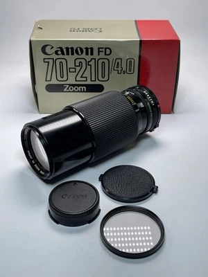 Canon FD 70-210mm f4 MF Zoom Lens From JAPAN In Box With Lens Caps - Image 1 of 4