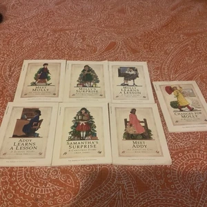 Lot 7 Vtg American Girl Books Meet Molly Samantha Addy First Edition - Picture 1 of 8