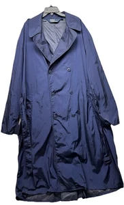 Polo Ralph Lauren Mens Size XL Blue Vintage Nylon Long Sleeve Trench Coat (U6) - Picture 1 of 9