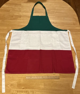 Delantal de cocina con bandera italiana - 2 bolsillos delanteros - lazo en la cintura - ENVÍO GRATUITO Foto 1 de 4