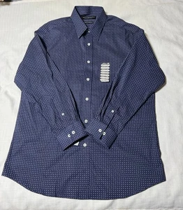 Camisa Nick Graham Elastizada Calce Moderno Azul Marino Abotonada Talla L Elegante Corpcore - Imagen 1 de 9