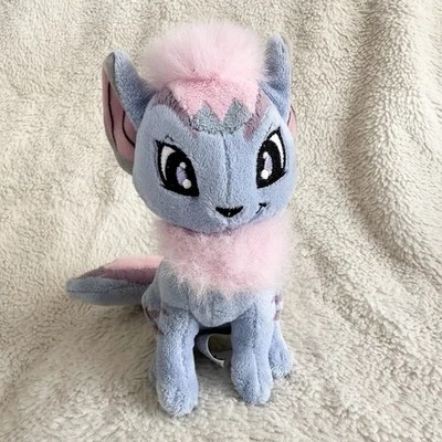 Плюшевое мягкое животное Neopets Striped Xweetoko синее и розовое 6 дюймов игрушка существо - Изображение 1 из 4