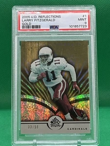 GOLD 35/50 PSA 9 ! POP 2 2005 Upper Deck REFLECTIONS  Larry Fitzgerald #1 - Picture 1 of 2