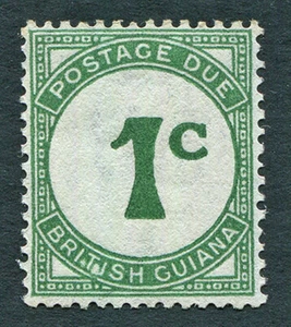 BRITISH GUIANA 1952 1c deep green SGD1a mint MH FG POSTAGE DUE #B02 - Picture 1 of 1