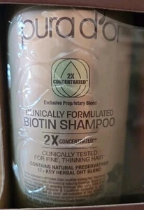 PURA D'OR Clinically Formulated Biotin Shampoo & Conditioner Anti Thinning 24oz - Picture 1 of 8