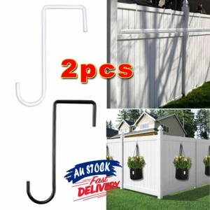 Basket Hanging Pot Planter Hooks Garden Fence - Picture 1 of 11