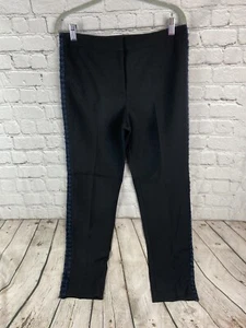 Tory Burch Size 6 Black Plaid Wool Sided Ankle Dress Pants EUC - Picture 1 of 10