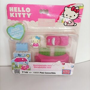 New Mega Bloks SANRIO Hello Kitty Pink Convertible 11 Piece Set 2012 10859 2012