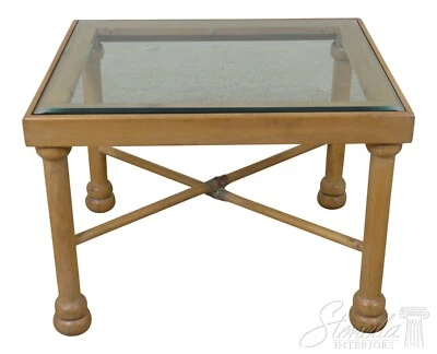 F54884EC: Contemporary Modern Design Glass Top Lamp Table - Image 1 of 4