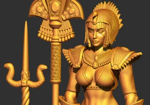 Cleopatra Egyptian Pharoah 3D printed figure kit for Mythic Legions 2.0 figures - Picture 1 of 9