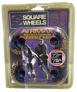 Square Wheels AIRMAX (4)-pack  [ 72mm 78A ] Inline Roller Hockey Wheels Outdoor - Picture 1 of 14