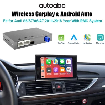 Wireless Carplay Android Auto Nav Retrofit Kit for Audi A6 A7 2011-2018 RMC - Image 1 of 4