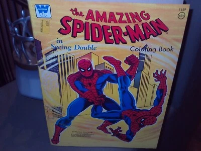 AMAZING SPIDER-MAN SEEING DOUBLE COLORING BOOK MARVEL RARE BRAND NEW GEM M 1976 - Image 1 of 4