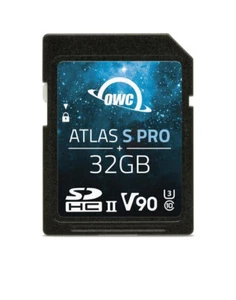 OWC Atlas S Pro 32GB SDHC UHS-II V90 Media Card - Picture 1 of 7