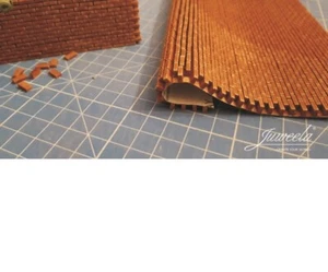 1/32, 1/35 Flexyway Single, Solid Red Dark Bricks (1500, wall: 23.5 x 13.8 cm) - Picture 1 of 1