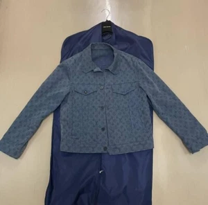 LOUIS VUITTON Monogram Denim Jacket Virgil Size 46 US S/M EXCELLENT CONDITION - Picture 1 of 4