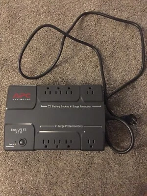 APC BACK-UPS-550 ES BACK UP, NO BATTERY (8)3 Prong Outlets - Image 1 of 4