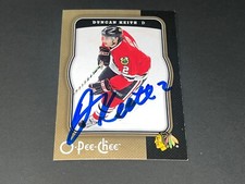 Duncan Keith Chicago Blackhawks Auto Signed 2007-2008 O-Pee-Chee Card _