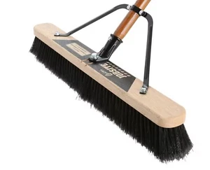 Push Broom 24 in.W With 60 in. Wood Handle For Smooth Surface ( NOT SHIP TO SD ) - Picture 1 of 5