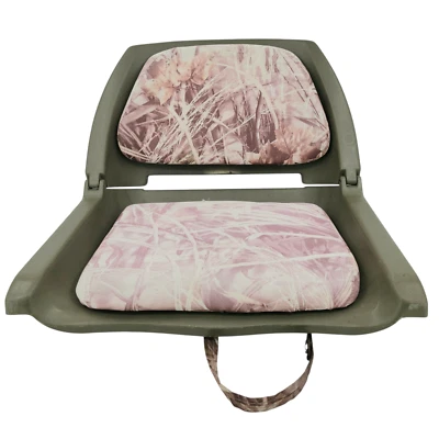 Attwood Boat Seat Hunting Low Back Comfort Folding Fishing Boat Seat - Image 1 of 4