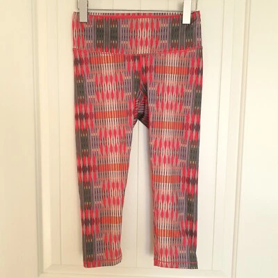 Prana Women's Pillar Printed Yoga Capris in Carmine Desert Geo Size S - Image 1 of 4