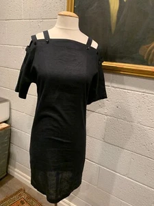 Vintage Pierre Cardin for Neiman Marcus Black Linen Dress with Strappy (6) - Picture 1 of 7