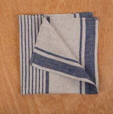Napkins French grain sack flax stripes placemat linen cloth napkins 100% linen