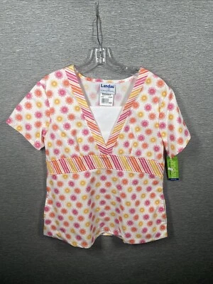 NEW Landau Geometric V Neck Scrub Geometric Size Medium - Image 1 of 4