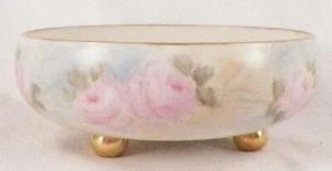 O & E G Royal Austria Trinket Pin Dish Hand Painted Roses Porcelain Vanity - Picture 1 of 9