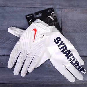 NIKE Superbad NCAA Syracuse Orange Football Gloves Size XL Orange White - Picture 1 of 4