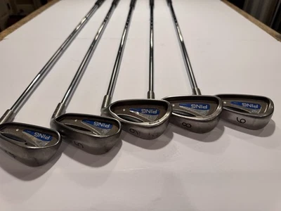 Ping G2 Iron Set 4 5 6 8 9 RH Cushin Steel Shafts Original Grips Golf Clubs Lot - Image 1 of 4