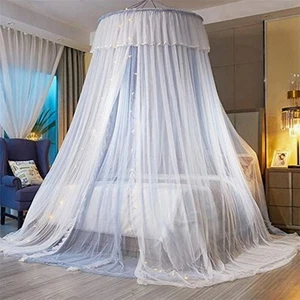 Princess Bed Canopy for Girls,Bed Canopy Curtain- Double Layer Sheer Mesh Dom... - Picture 1 of 7