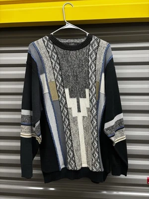 Vintage 3d Knit Coogi Style Raffi Linea Uomo Pullover Sweater Size L Italy - Image 1 of 3