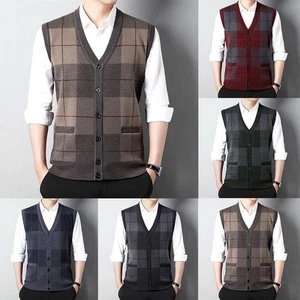 Brand New Vest Knitted Cardigan Coat Comfortable Top V-Neck Holiday Vacation - Picture 1 of 28