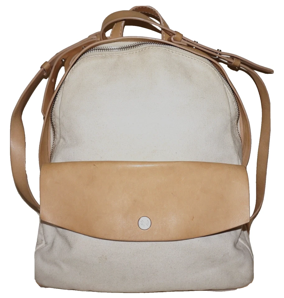 Mochila SKAGEN Marfil Lona y Cuero Tostado 12x10 *ROCES SUCIOS Foto 1 de 4