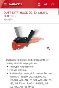 Hilti DUST EXTR. HOOD DC-EX 125/5"C CUTTING - Picture 1 of 5