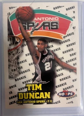 Tim Duncan 1998 Skybox NBA Hoops Rookie RC #166 San Antonio Spurs Foto 1 de 2