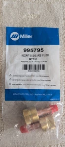 Miller Weldcraft 995795 Gas Lens Large 1/8" 3.2mm Copper/Brass - New Pack of 2 - Picture 1 of 5