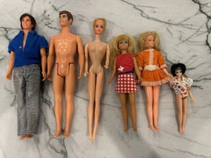 Mattel & Topper Vintage Dolls Ken 1967 1968 Skipper Orange Velvet Dress - Picture 1 of 13