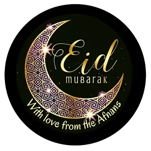 12 extra große Glanz EID MUBARAK personalisierte Aufkleber Ramadan Muslim Islam 1235 - Bild 1 von 4