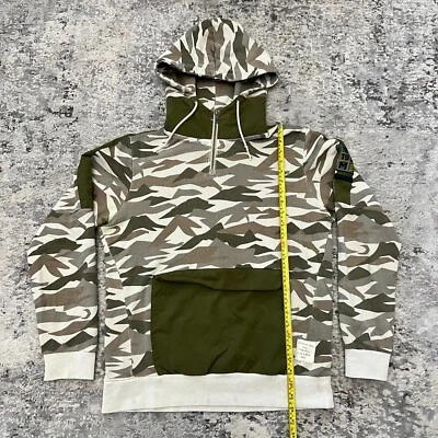 Sudadera con Capucha Scotch & Soda Alpine Club Para Hombre Mediana Verde Teñida Camuflada Foto 1 de 4