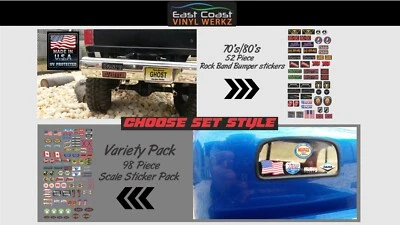 RC Crawler 1/10 Scale Bumper stickers - 2 Styles - for  Axial scx10 RC4WD - Image 1 of 4