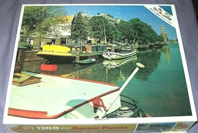 Vintage WHITMAN Jigsaw Puzzle ~ AMSTERDAM HOLLAND ~ #4759 ~ 1200 Pieces - Sealed - Image 1 of 3