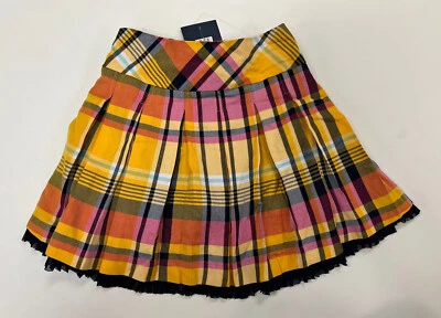 Hartstrings Girls Skort Skirt Size 5 Yellow Multi Plaid Pleated - Image 1 of 4