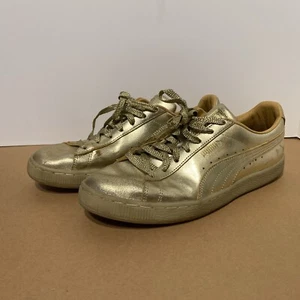Size 8 - PUMA Suede 50th Anniversary Gold - Preowned Lightly Used - Picture 1 of 24