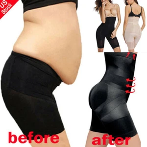 Women Tummy Control Slimming High-Waisted Body Shaper Shorts Thigh Slimmer Pants - Picture 1 of 14