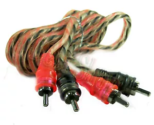 Cable RCA amplificador coche blindado par trenzado de 2 canales EA-RCA12 (OB) 12 FT - Imagen 1 de 1