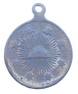 Antique Old Masonic Medallion Pendant ''Eye Оf Providence'' (Y24-01) - Picture 1 of 2