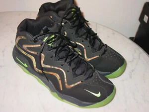 2013 Mens Nike Air Pippen "Camo" Black/Flash Lime Basketball Shoes! Size 13 - Picture 1 of 12